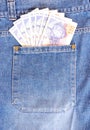 Rands money in pocket Royalty Free Stock Photo