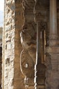 Ornate Sculpture on Musical Pillars, Ranga Mantapa at Vittala Temple. Hampi, near Hospete, Karnataka, India Royalty Free Stock Photo