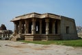 Rangamandapa with musical pillars at the Vijaya Vittala Temple at Humpi Royalty Free Stock Photo