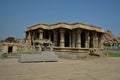 Rangamandapa with musical pillars at the Vijaya Vittala Temple at Humpi Royalty Free Stock Photo