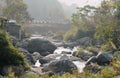 Rangbang river mountain valley.Tabakoshi West Bengal India Royalty Free Stock Photo