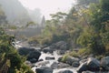 Rangbang river mountain valley.Tabakoshi West Bengal India Royalty Free Stock Photo
