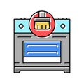 range cooker cleaning color icon vector illustration