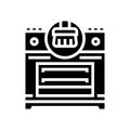 range cooker cleaning glyph icon vector illustration