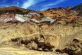 Death Valley National Park, Colorful Mineral Deposits at Artists Palette, California, USA Royalty Free Stock Photo