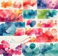 A range of stylistic variations for a web background.