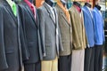 Range of suits on Shop Mannequins Royalty Free Stock Photo