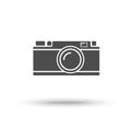 Rangefinder camera icon isolated on white background