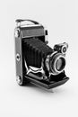 Rangefinder film camera with vintage lens