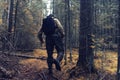 Ranger in autumn forest