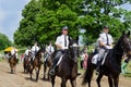 Ranger police riders show in city horse festival