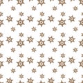 Ranger stars pattern. Vintage sherif stars on white background