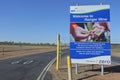 Ranger Uranium Mine sign near Jabiru in the Northern Territory of Australia