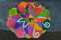 Rangoli art India Royalty Free Stock Photo