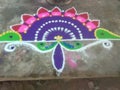 RANGOLI THE CALTURE OF INDIA Royalty Free Stock Photo