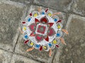 Rangoli Design is an art form made during using powder colours