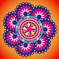 Rangoli design. Indian ornament.