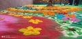 Rangoli.It is made up of Many colour.And it is indian arts.