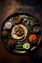 Rangoli or Rangoli or Rangoli is a popular Maharashtrian breakfast recipe, served in a bowl. selective focus