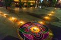 Rangoli at Tihar Deepawali festival and Newari New Year in Kathmandy