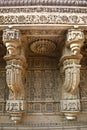 Rani Sipri`s Mosque also known as Rani Sipri ni Masjid or Masjid-e-nagina, exterior window stone carvings, Vertical view, Islamic