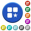 Rank component beveled buttons