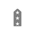 Rank shoulder straps icon