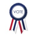 Vote badge vector illustration on white background Royalty Free Stock Photo