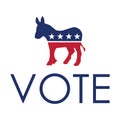 Democratic Party Vote vector illustration on white background Royalty Free Stock Photo