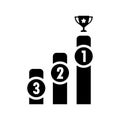 Ranking factor icon. Black vector graphics