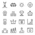 Ranking Icon Set. Contains such Icons as Crown, Success, Winner and more. Expanded Stroke