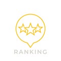 Ranking icon on white