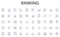 Ranking line icons collection. usiness strategy, Sales, Marketing, Revenue, Growth, Expansion, E-commerce vector and