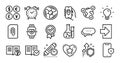 Ranking star, Chemistry lab and Attachment line icons set. Vector Royalty Free Stock Photo