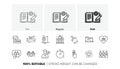 Ranking star, Cursor and Valet servant line icons. For web app, printing. Line icons. Vector