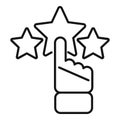 Ranking star icon outline vector. Medal winner Royalty Free Stock Photo