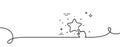 Ranking star line icon. Click rating sign. Best rank. Continuous line with curl. Vector Royalty Free Stock Photo