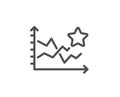 Ranking star line icon. Stars rating sign. Best stats rank. Vector