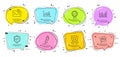 Ranking star, New mail and Confirmed icons set. Column chart, Idea and Graph signs. Vector