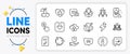 Ranking star, Power and Inclusion line icons. For web app. Vector