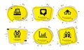 Ranking stars, Typewriter and Dot plot icons set. Employees teamwork, Heart and Chemistry beaker signs. Vector