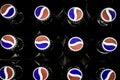 Bottles of Pepsi on top. Surgut, Russia - July 15, 2020 Royalty Free Stock Photo