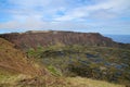 Caldera of the volcano Rano Kau Easter Island Royalty Free Stock Photo