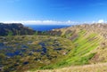 Rano Kau Easter Island Royalty Free Stock Photo