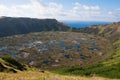 Rano Kau volcano Royalty Free Stock Photo