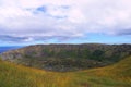 Rano Kau volcano crater, Easter island, Chile Royalty Free Stock Photo