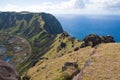 Rano Kau volcano, Easter island Royalty Free Stock Photo