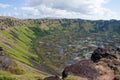 Rano Kau volcano, Easter island (Chile) Royalty Free Stock Photo