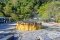 Ranong, Thailand - February 19, 2019: Famous hot spring well in Raksa Warin public park Royalty Free Stock Photo