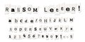 Ransom letter newspaper text